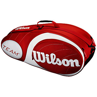 Wilson Team Collection 6 Pack Tennis Bag, Red/White